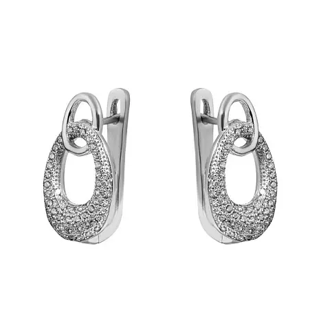 Серьги с английским замком из серебра