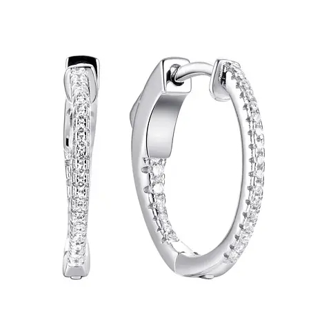 Серьги конго из серебра