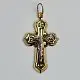 Подвеска крест из комбинированного золота