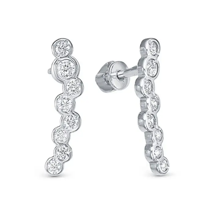 Серьги пуссеты из серебра