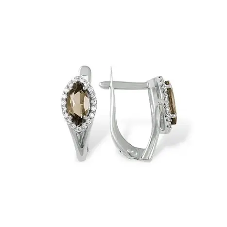 Серьги с английским замком из серебра