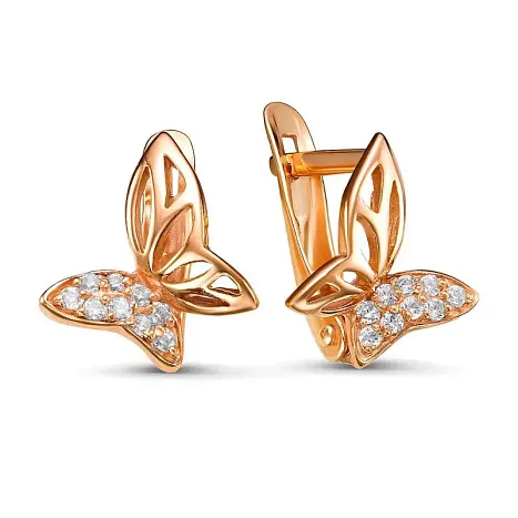 Серьги детские из позолоты