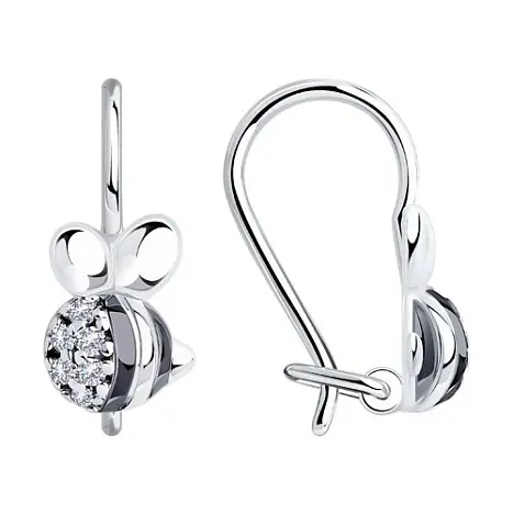 Серьги детские из серебра