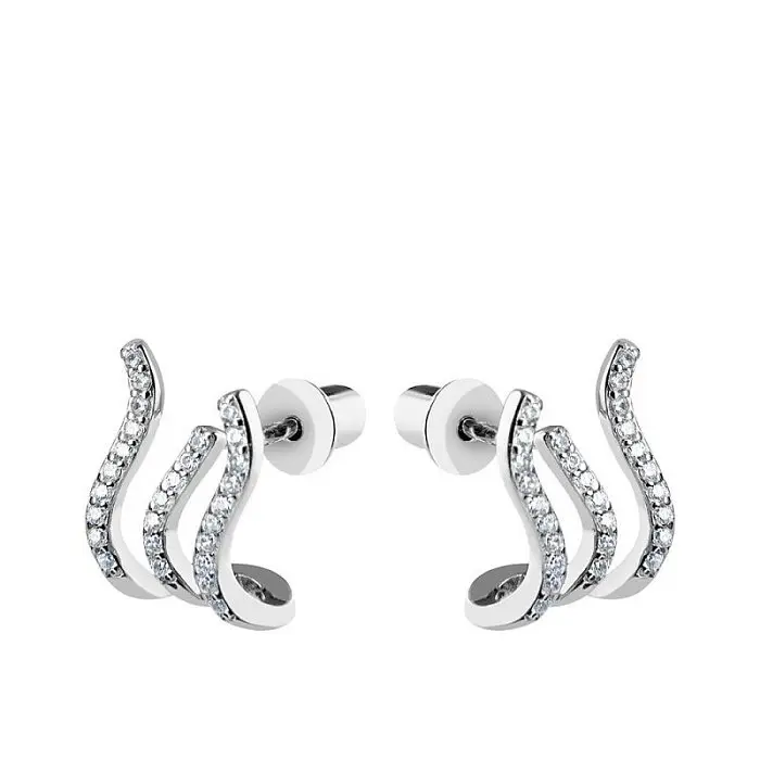 Серьги пуссеты из серебра