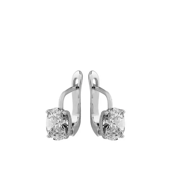 Серьги с английским замком из серебра