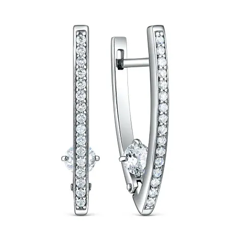Серьги с английским замком из серебра