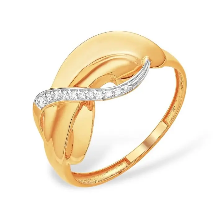 Кольцо декоративное из красного золота