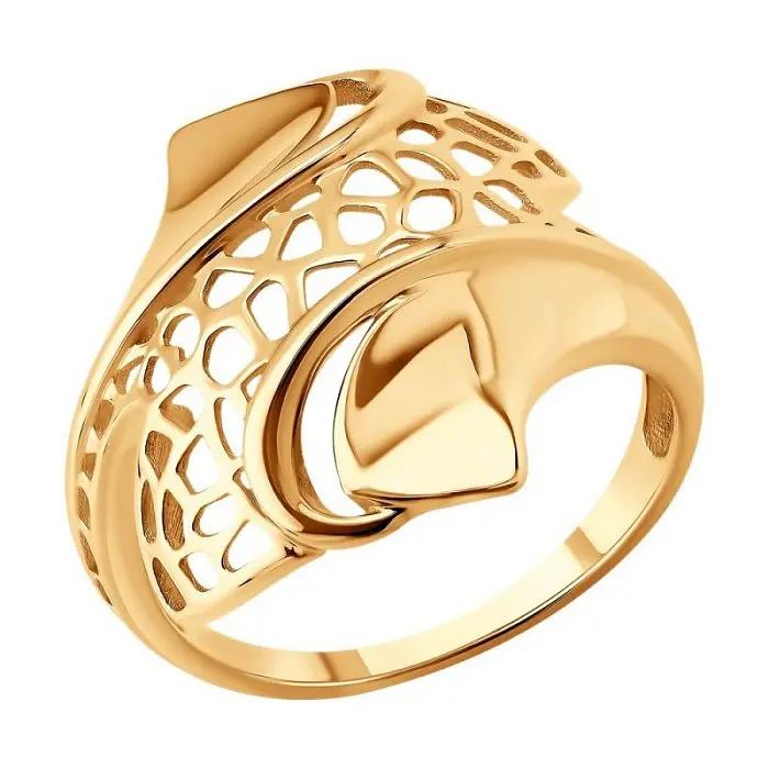 Кольцо декоративное из красного золота