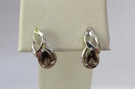 Серьги с английским замком из серебра