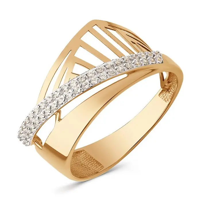 Кольцо декоративное из красного золота