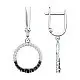 Серьги подвесные из белого золота