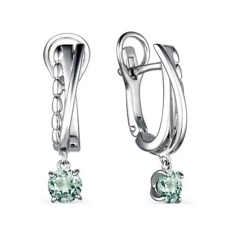 Серьги с английским замком из серебра