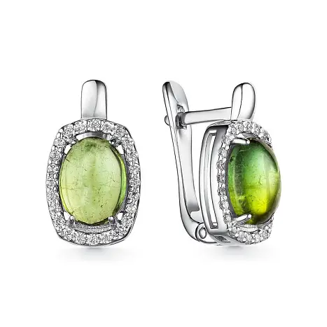 Серьги с английским замком из серебра