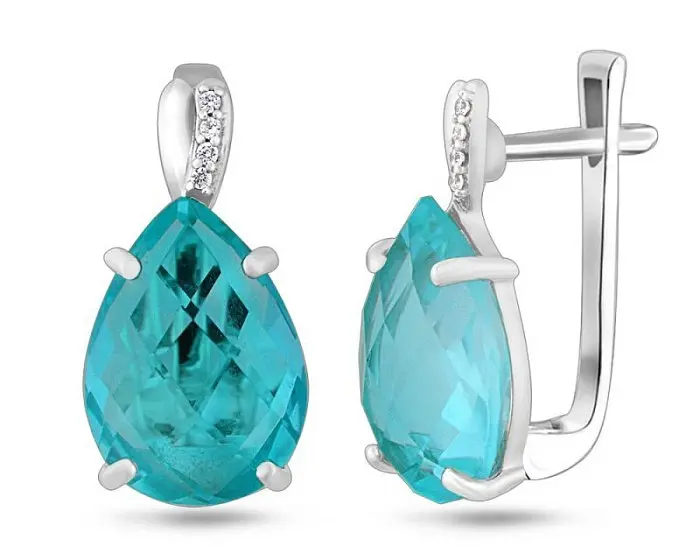 Серьги с английским замком из серебра