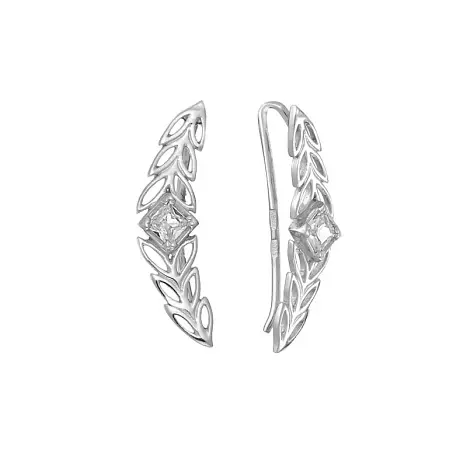 Серьги зажимы из серебра