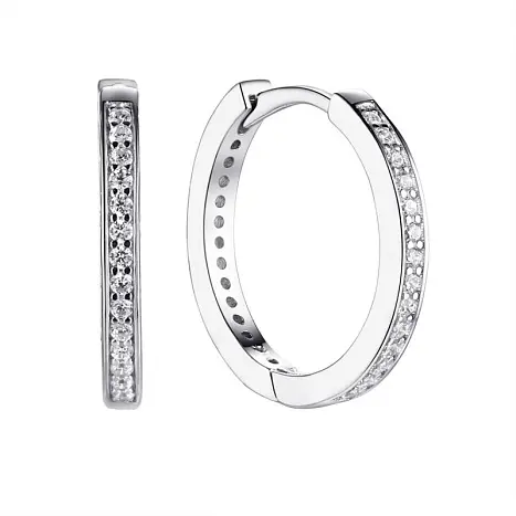 Серьги конго из серебра
