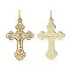 Подвеска крест из красного золота