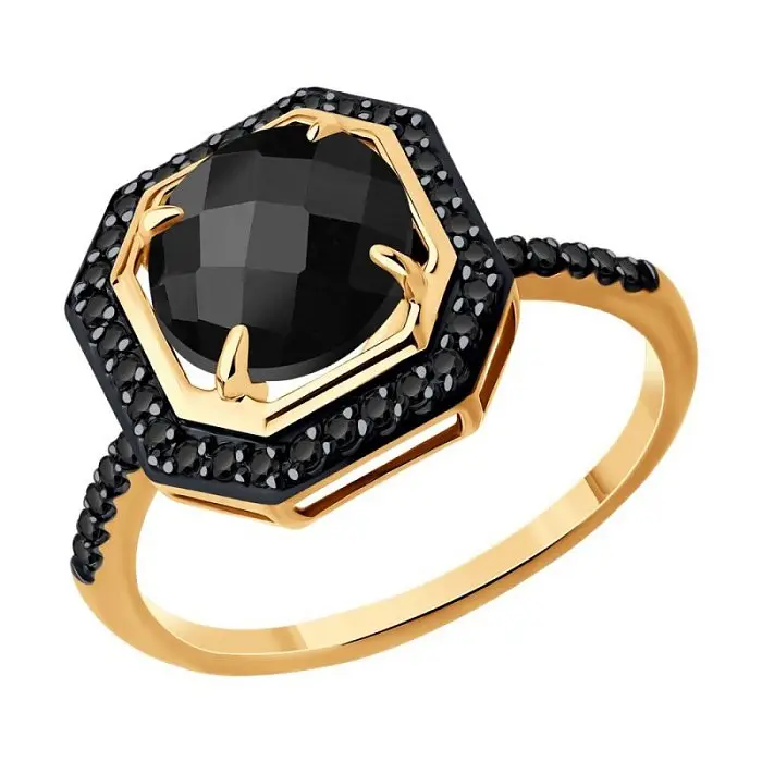 Кольцо декоративное из красного золота