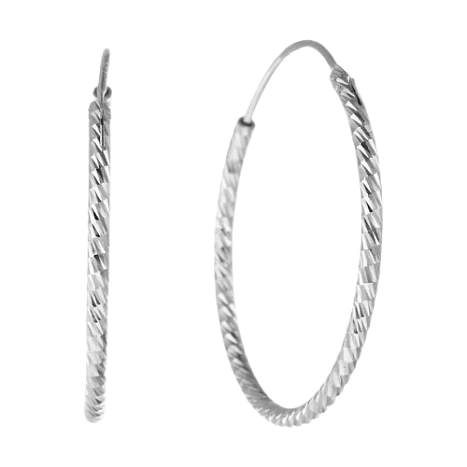 Серьги конго из серебра