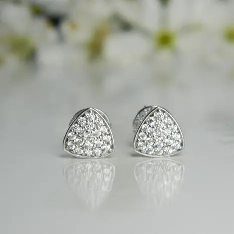 Серьги пуссеты из серебра