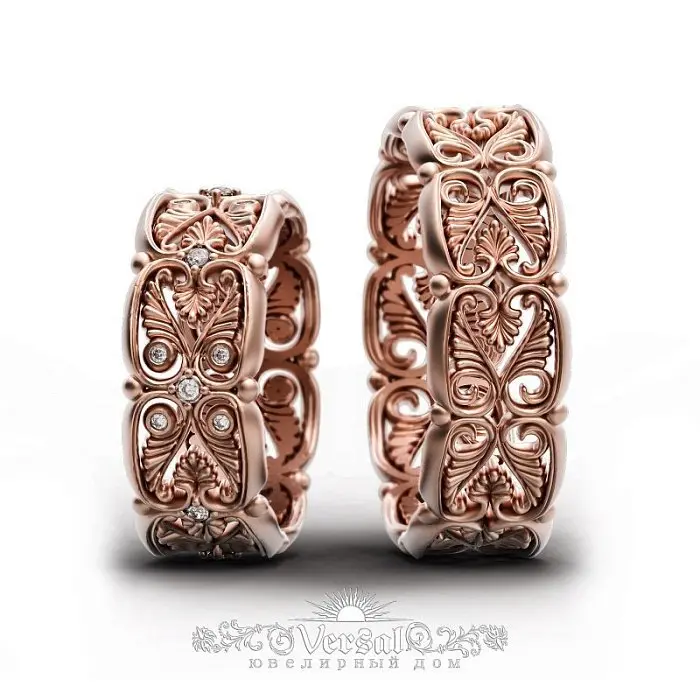 Серьги с английским замком из красного золота