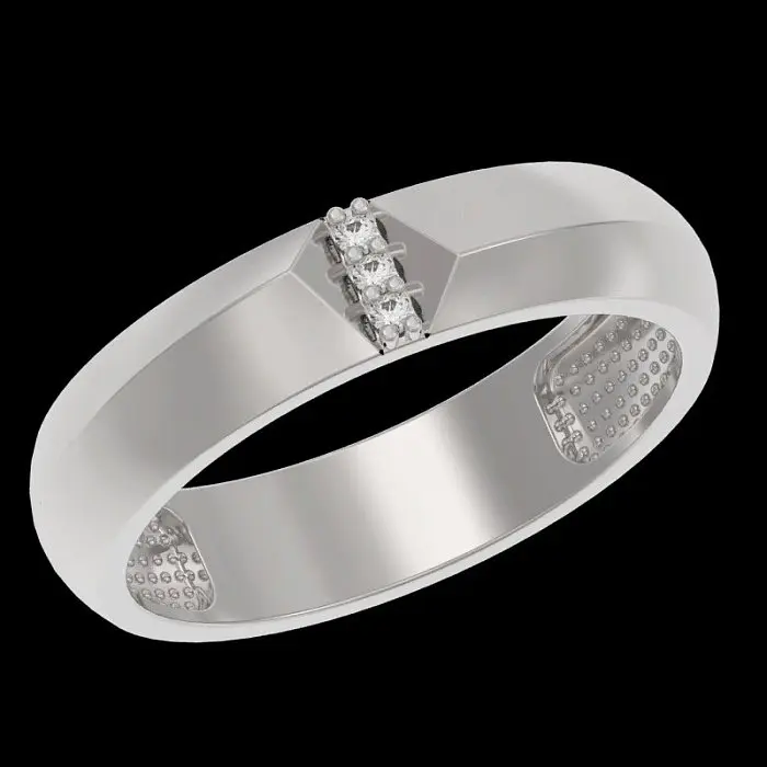 Кольцо декоративное из серебра вид 1