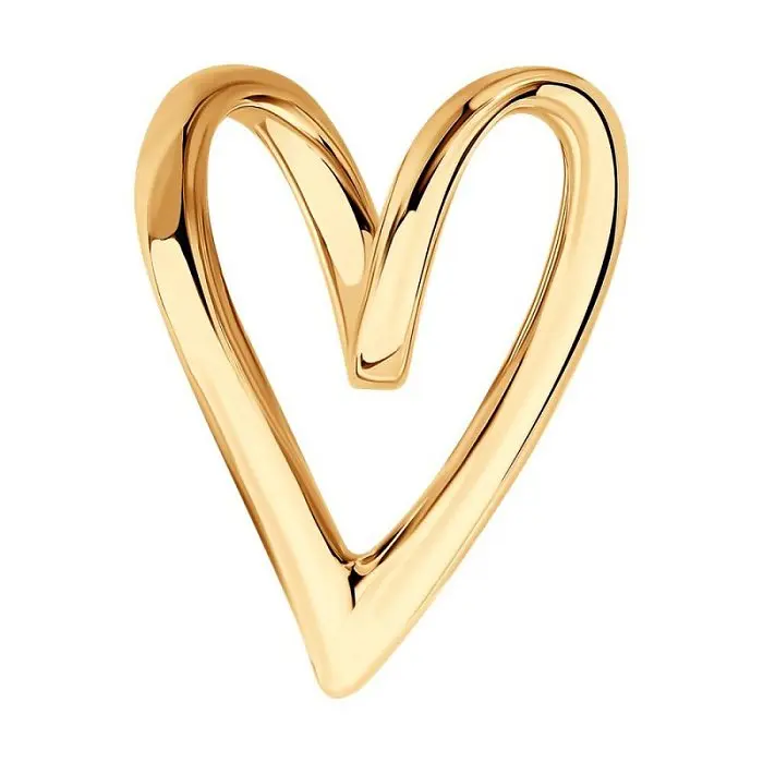 Подвеска бегунок из красного золота