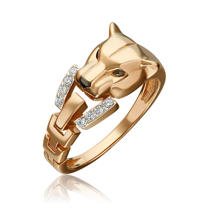 Кольцо декоративное из красного золота