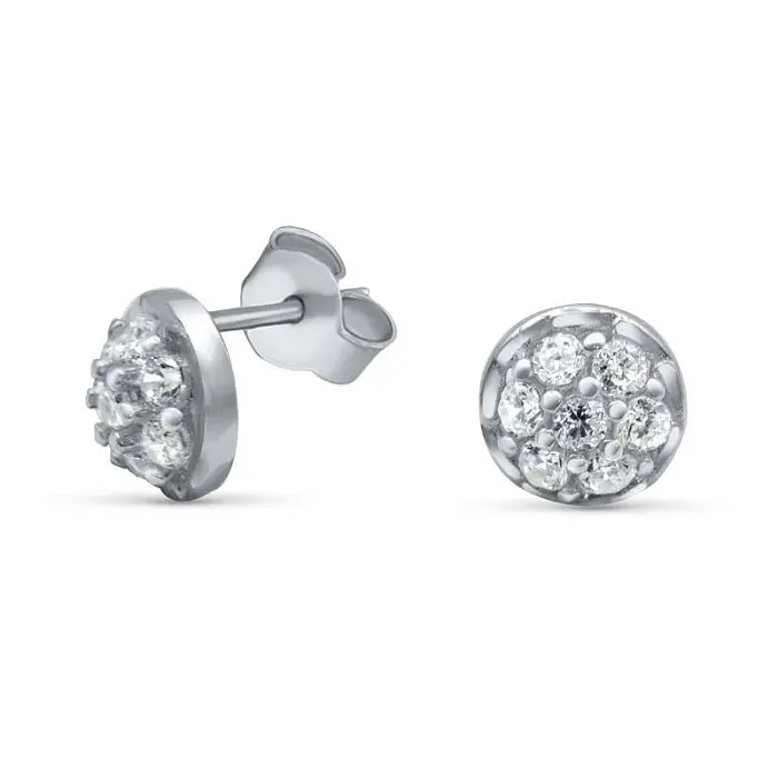 Серьги пуссеты из серебра