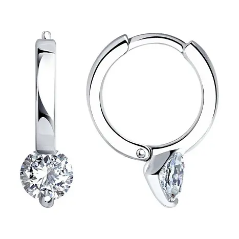 Серьги конго из серебра