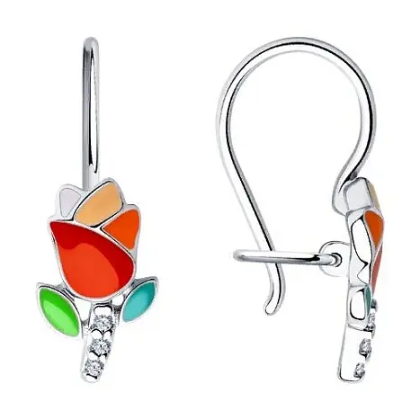Серьги детские из серебра