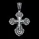 Подвеска крест из серебра