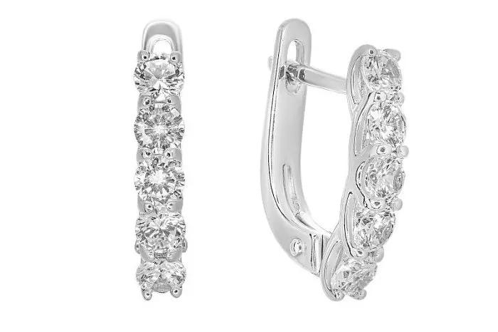 Серьги с английским замком из серебра