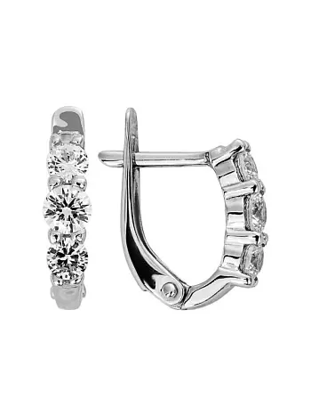 Серьги с английским замком из серебра