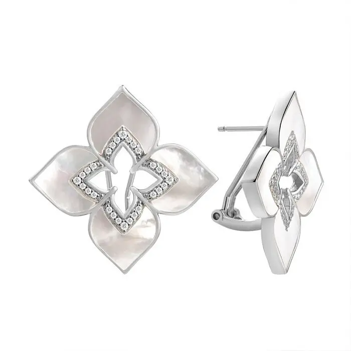 Серьги с английским замком из серебра