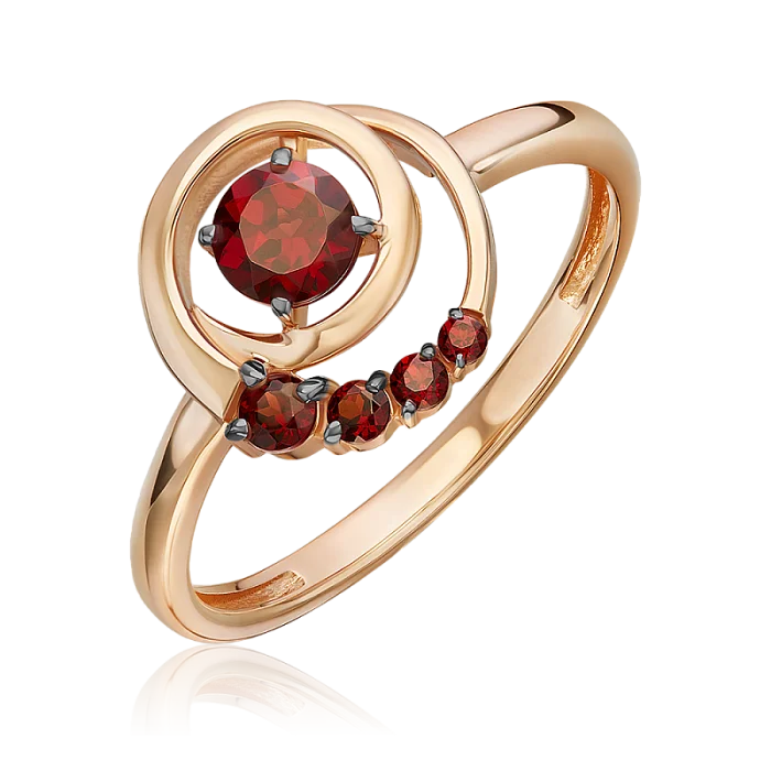 Кольцо декоративное из красного золота