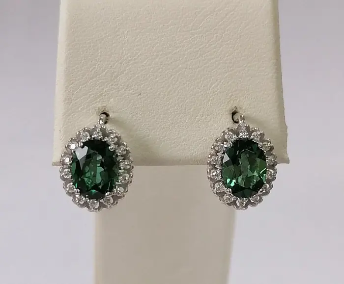 Серьги с английским замком из серебра