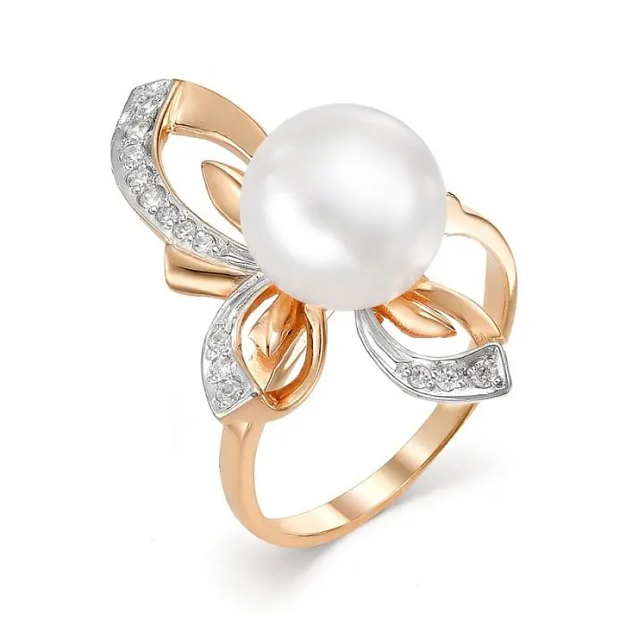 Кольцо декоративное из красного золота