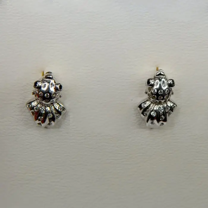 Серьги пуссеты из серебра