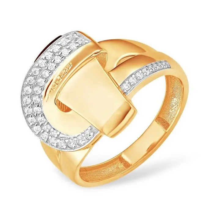 Кольцо декоративное из красного золота