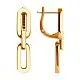 Серьги подвесные из красного золота