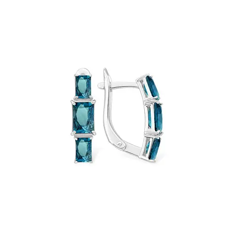 Серьги с английским замком из серебра