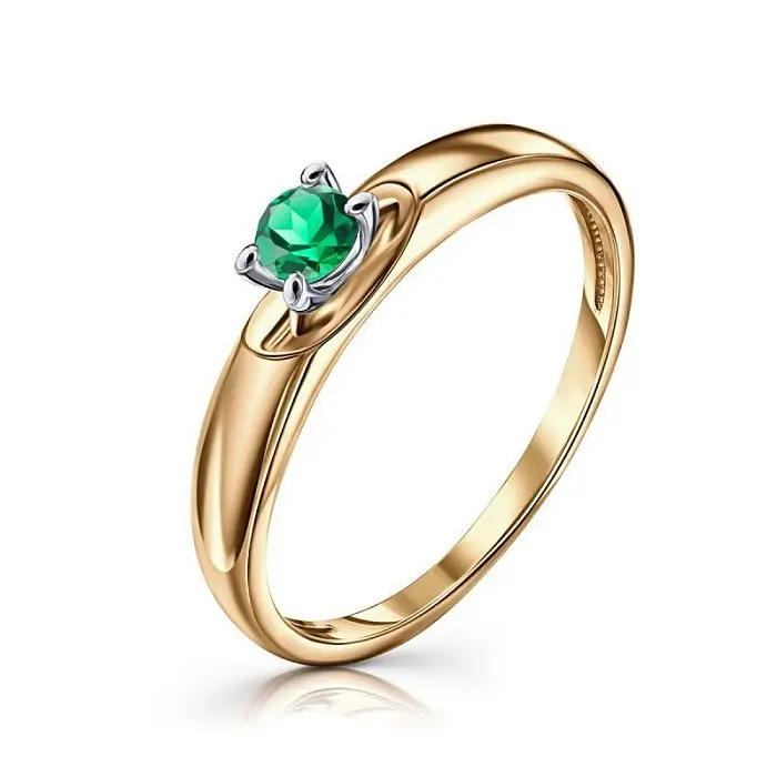 Кольцо декоративное из комбинированного золота