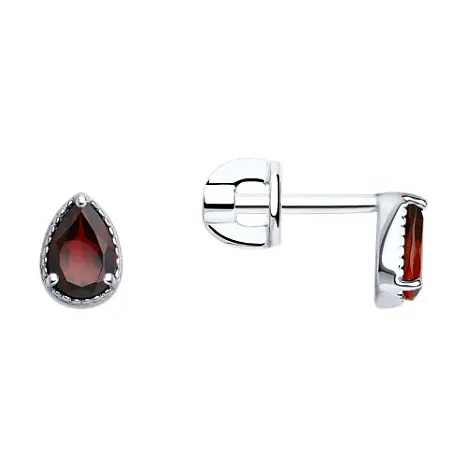 Серьги пуссеты из серебра