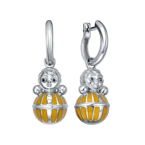 Серьги конго из серебра