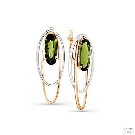 Серьги с английским замком из красного золота