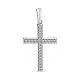 Подвеска декоративный крест из белого золота