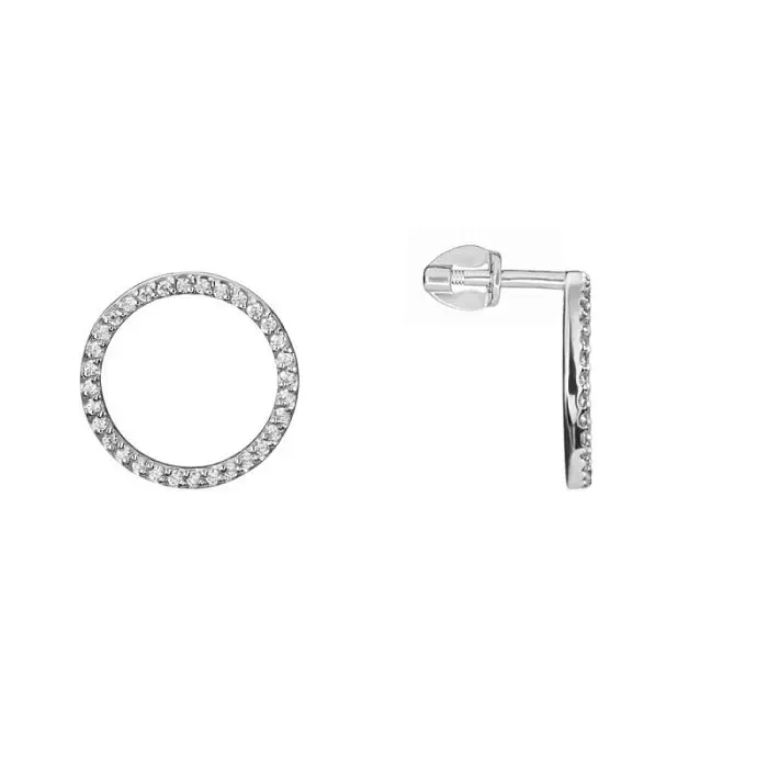 Серьги пуссеты из серебра