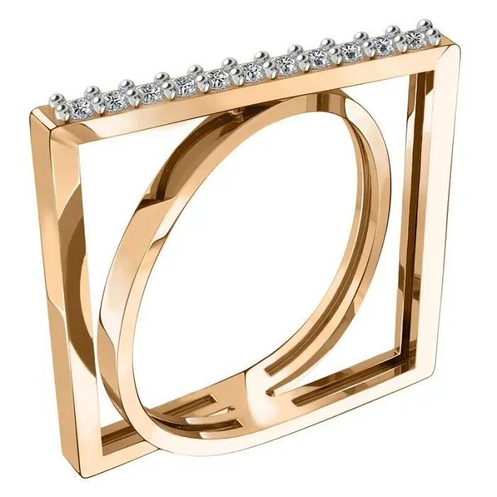 Кольцо декоративное из красного золота