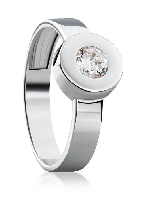 Кольцо декоративное из серебра вид 1